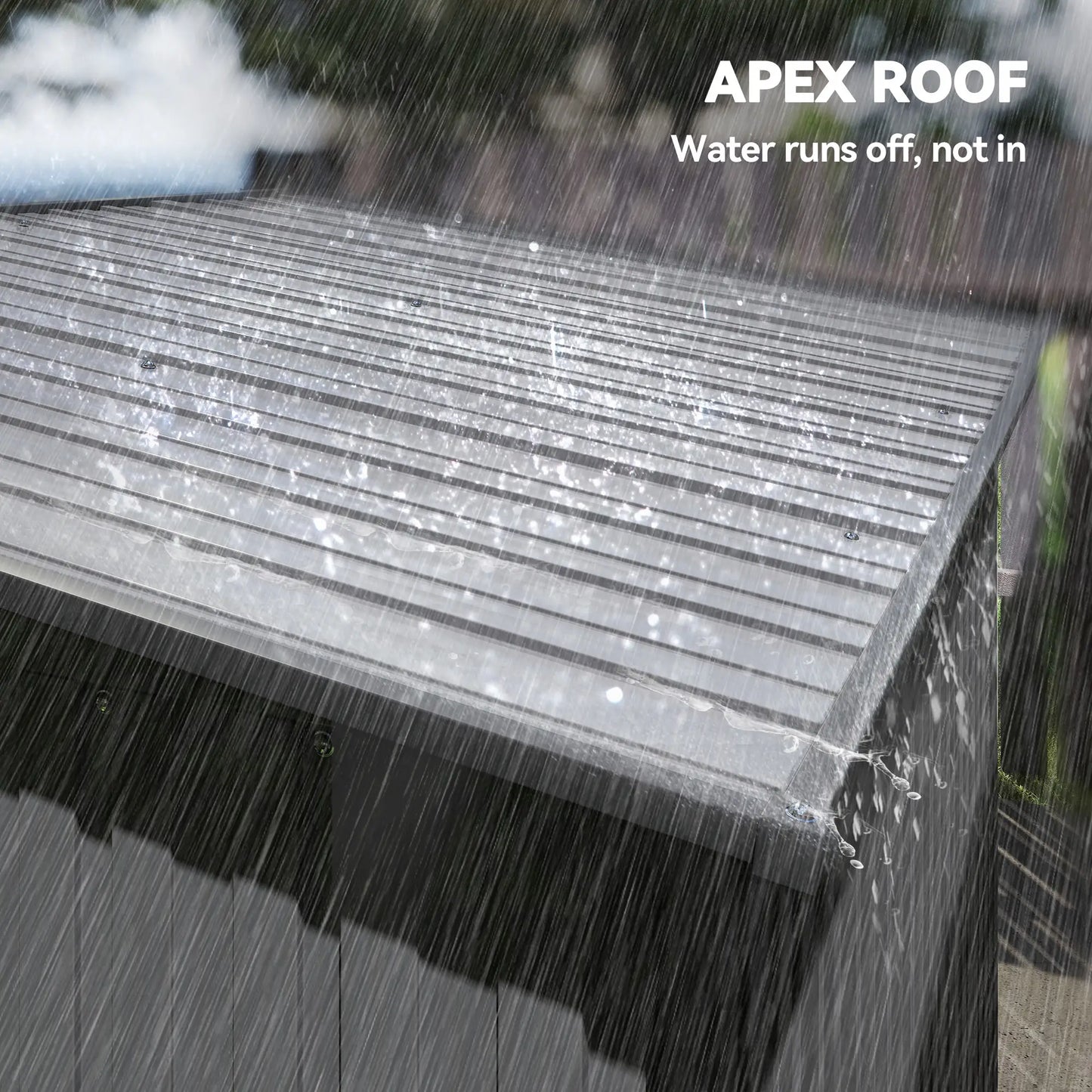 5.2' x 3.5' Metal Garden Shed, Easy Assembly, Light Grey Sheds at Gallery Canada