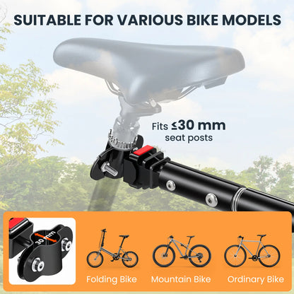 Folding Bicycle Cargo Trailer, Bike Cart Carrier, Hitch, Black Bike Cargo Trailers at Gallery Canada