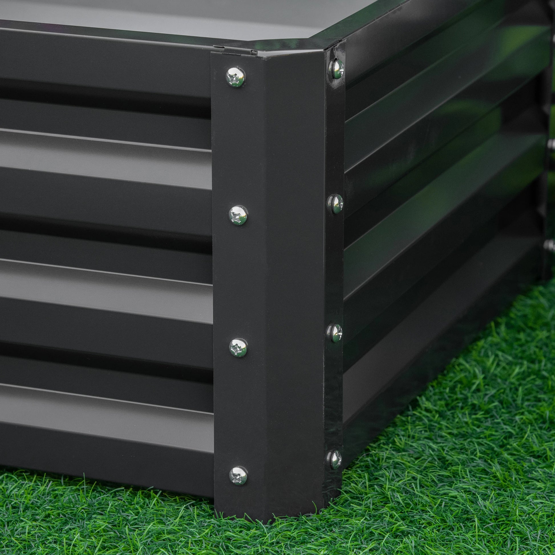 2' x 2' x 1' Raised Garden Bed, 2-Pieces, Color Steel Frame, Grey Galvanized Planter Boxes at Gallery Canada