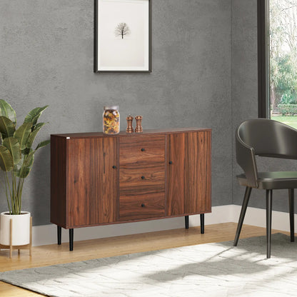 Kitchen Storage Sideboard, 2 Doors, 3 Drawers, Adjustable Shelves, Brown Bar Cabinets at Gallery Canada