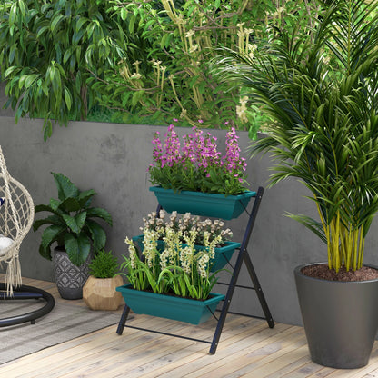 3-Tier Vertical Garden Planter, Outdoor Plant Stand for Vegetables Flowers Plant Stands at Gallery Canada
