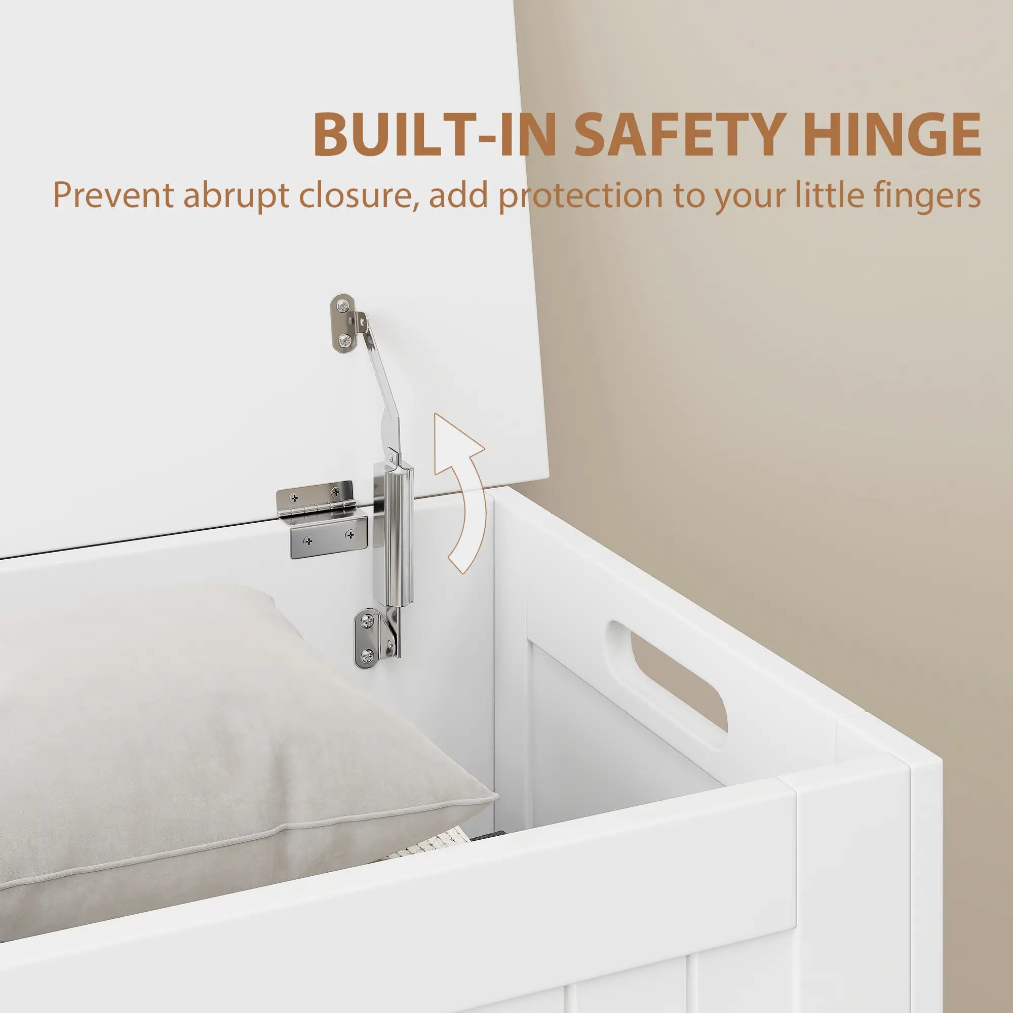 Large Storage Box Storage Trunk Cabinet Container with Lid and 2 Safety Hinges, White Storage Cabinets at Gallery Canada