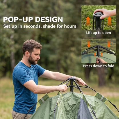 3 Person Camping Tent, 1000mm Waterproof, Dark Green Camping Tents at Gallery Canada