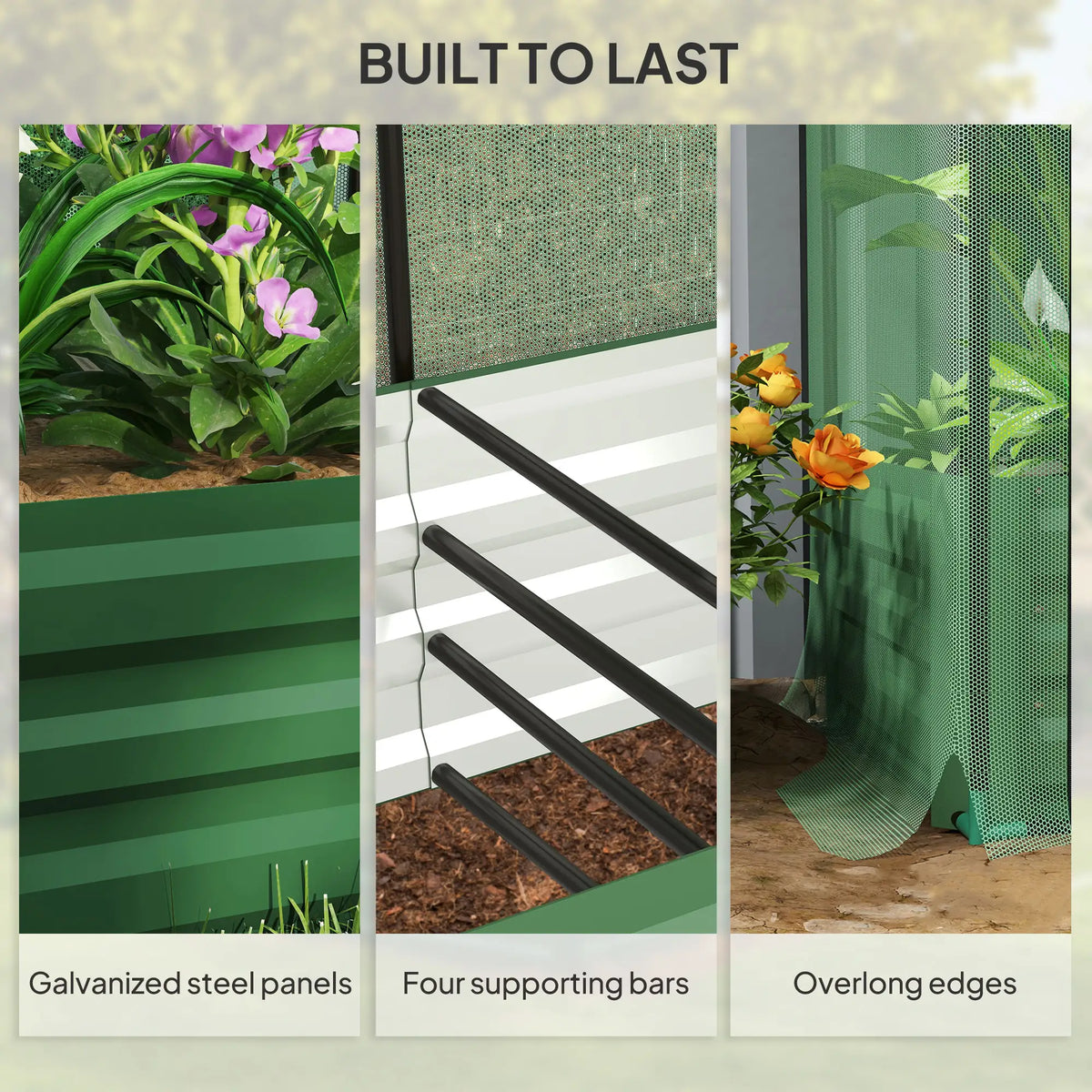 Galvanized Steel Planter Box, Raised Garden Bed, Flowers, Vegs, Herbs Raised Garden Beds at Gallery Canada