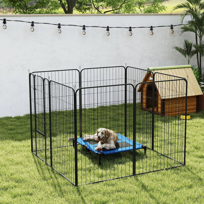 8 Panel Pet Playpen, Heavy Duty Metal, Foldable, Indoor Outdoor, 47"H Houses, Kennels & Pens at Gallery Canada