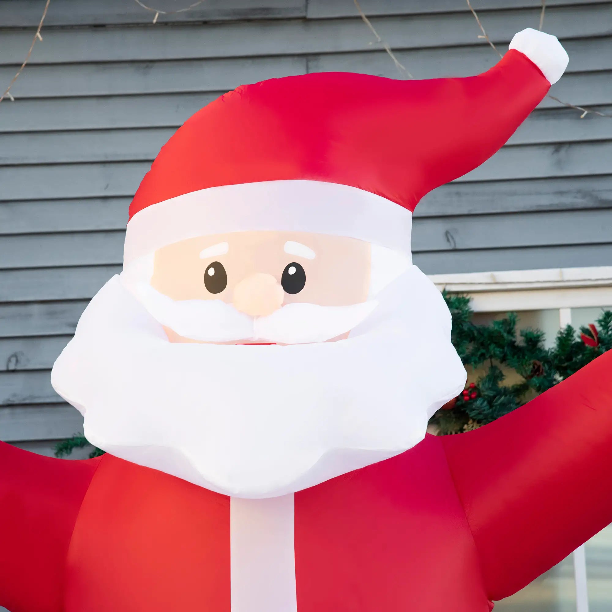 8ft Inflatable Santa Claus with LED Light, Outdoor Yard Display Christmas Inflatables at Gallery Canada