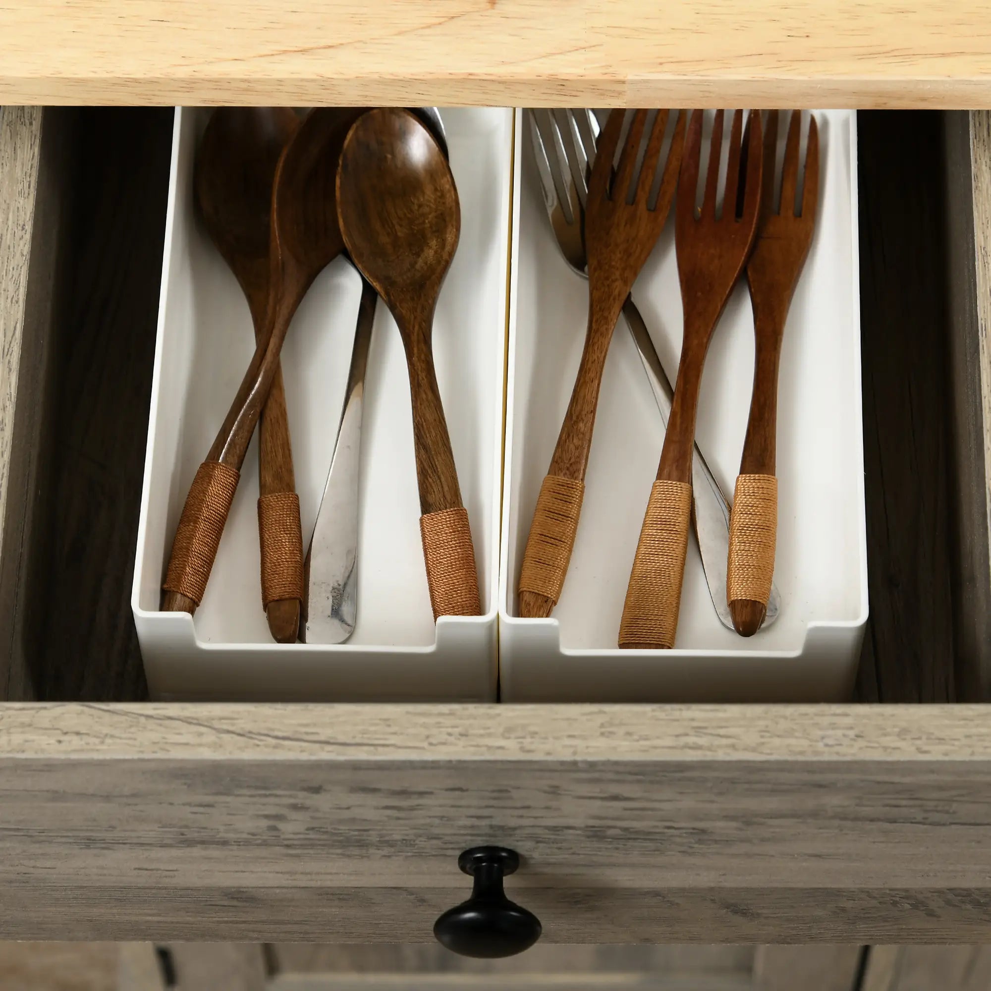 Modern Sideboard, Buffet Cabinet with Storage, Drawers, Adjustable Shelves, Washed Grey Bar Cabinets at Gallery Canada