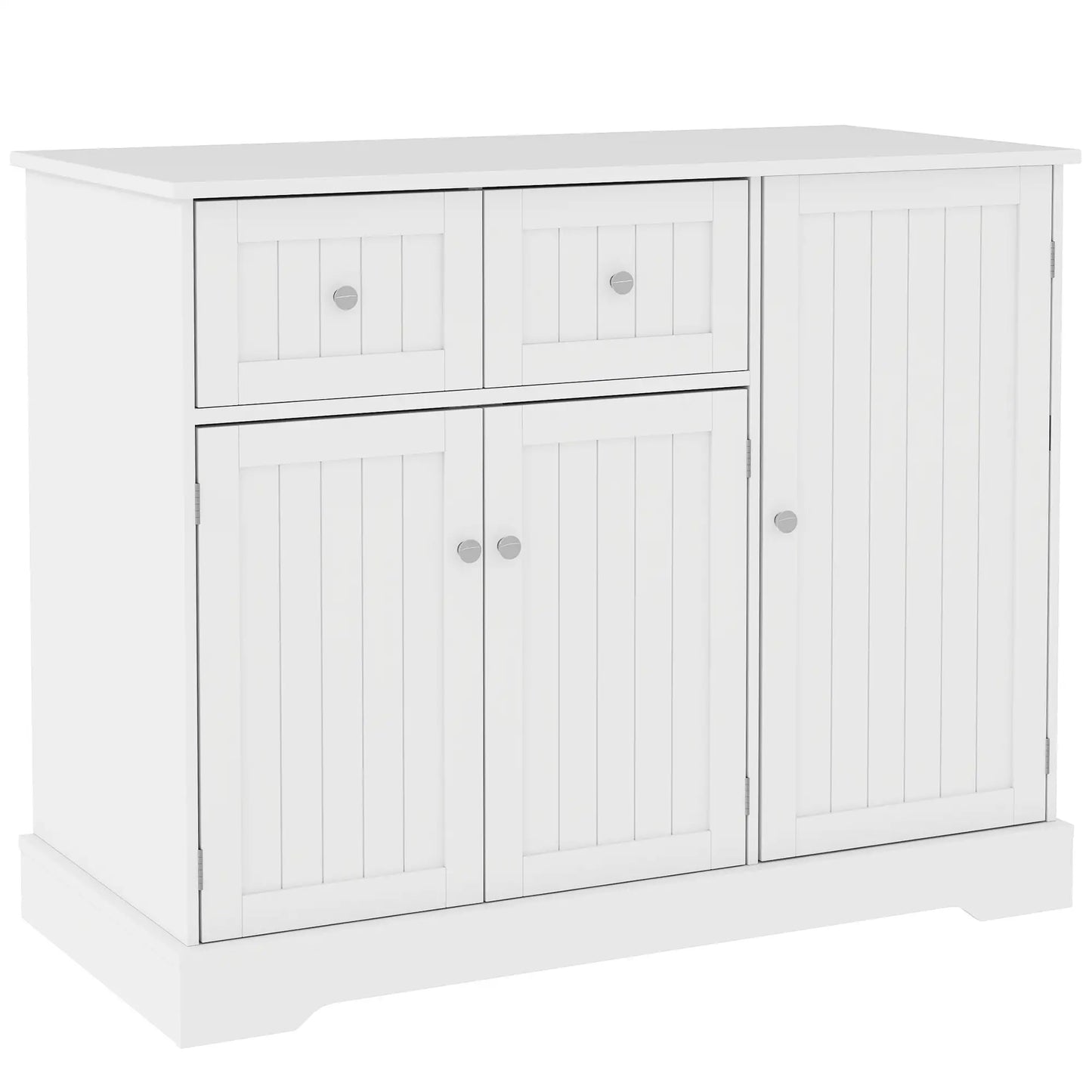 Cat Litter Box Enclosure with Drawer, Storage, Anti-Tip Kit, White Cat Litter Box Enclosures White at Gallery Canada