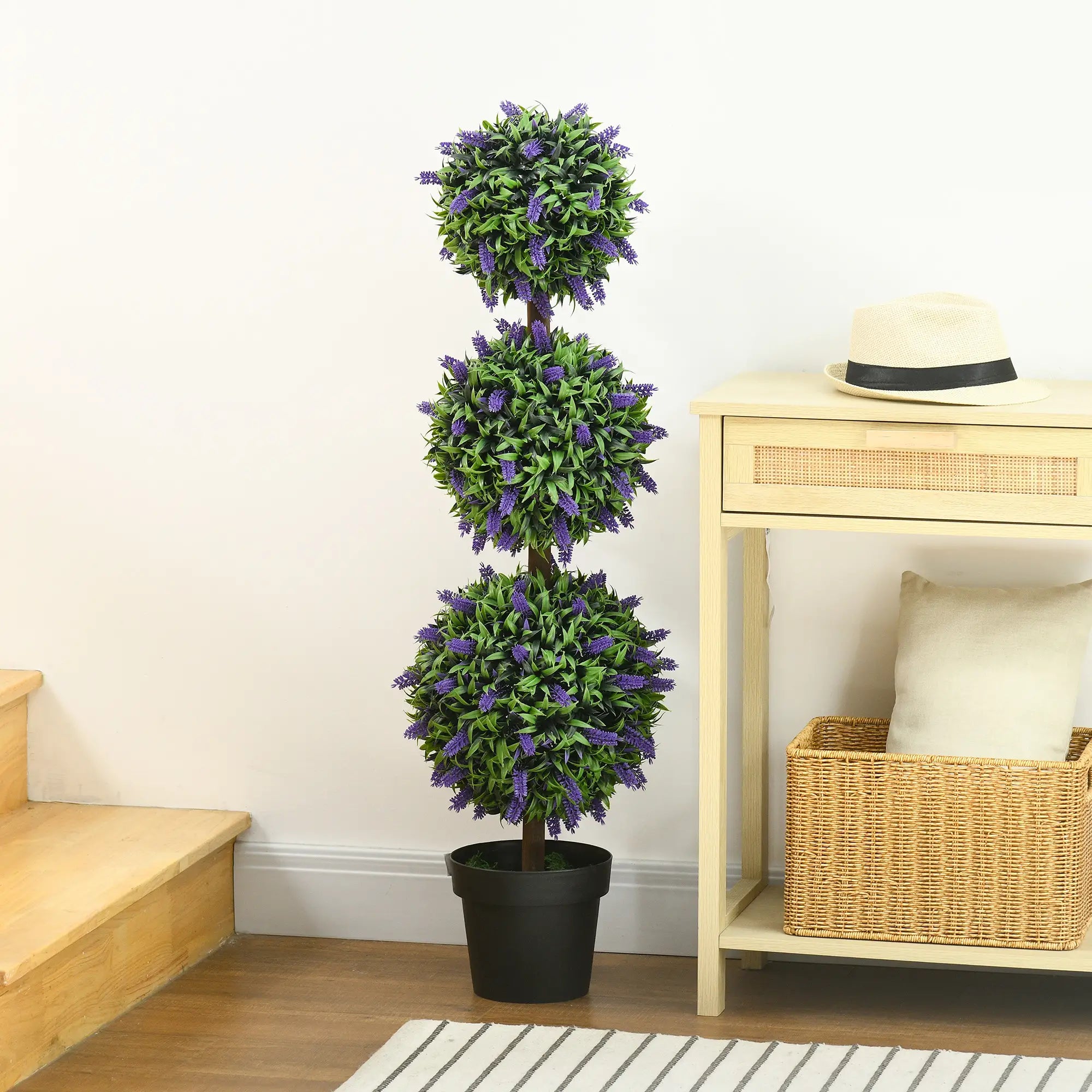 Artificial Lavender Plant Set, 3.5ft, Indoor Outdoor Decor Artificial Trees at Gallery Canada
