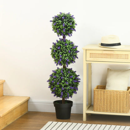 Artificial Lavender Plant Set, 3.5ft, Indoor Outdoor Decor Artificial Trees at Gallery Canada