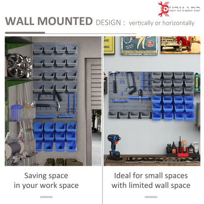 44PC Wall Mounted Storage Bins, Hardware Organizer, Blue Tool Organizers at Gallery Canada