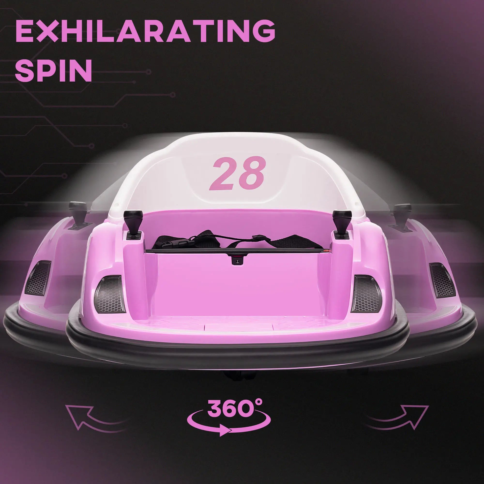 12V Bumper Car, 360 Remote Control, Lights Music Horn, 1.5-5 Years, Pink Electric Toy Cars at Gallery Canada