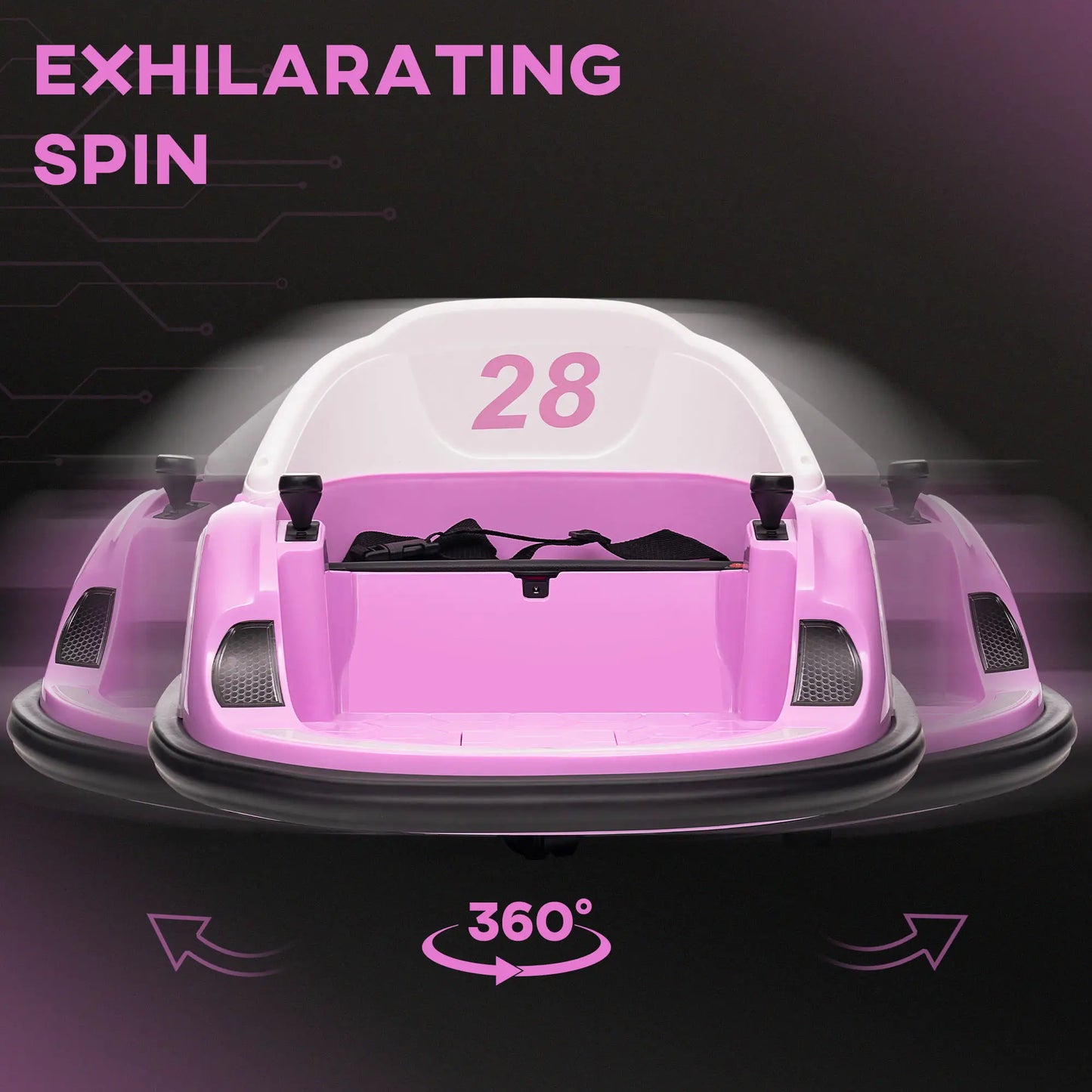 12V Bumper Car, 360 Remote Control, Lights Music Horn, 1.5-5 Years, Pink Electric Toy Cars at Gallery Canada