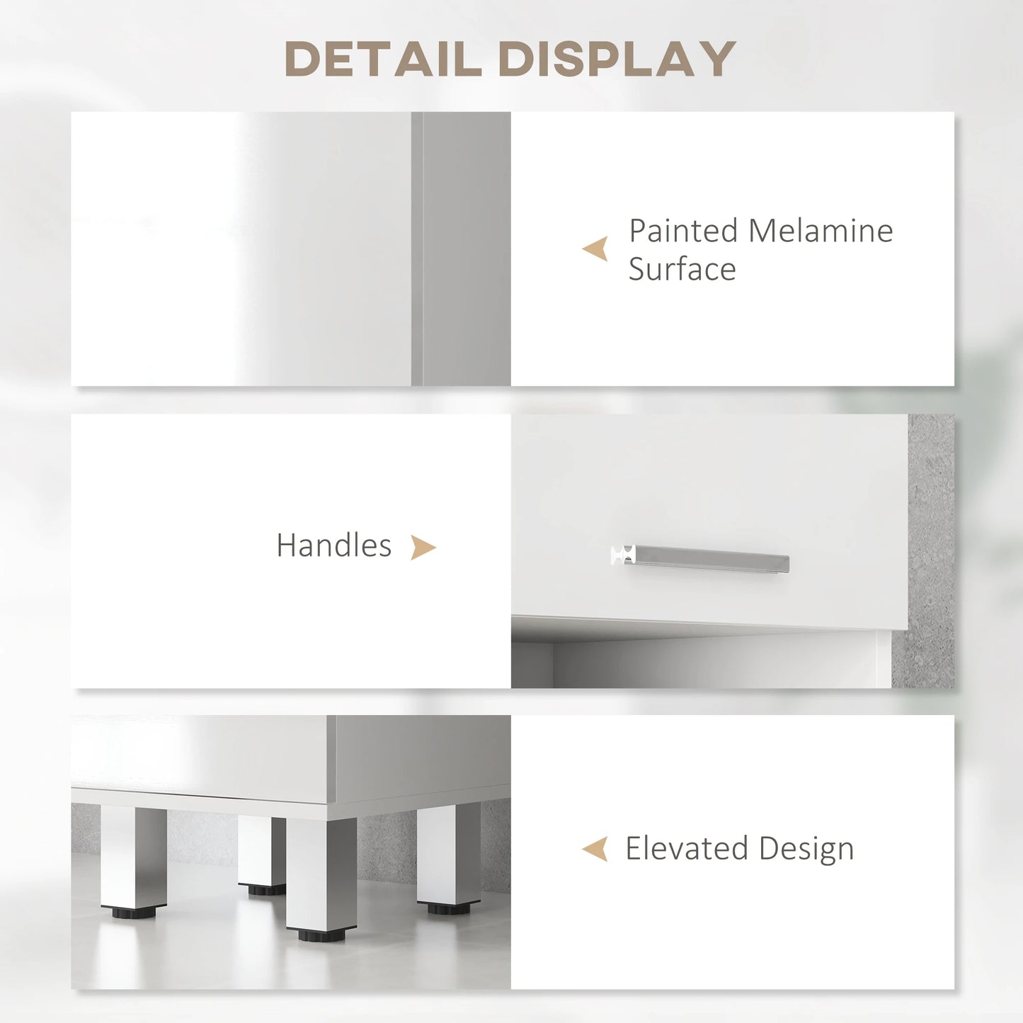 71" Tall Bathroom Storage Cabinet, Linen Tower with Drawer, Open Shelves, White Bathroom Cabinets at Gallery Canada