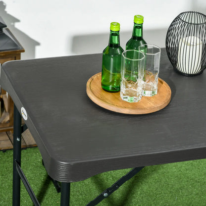 Folding Picnic Table With 2 Benches, 3-Piece Set, Dark Grey Bistro Sets at Gallery Canada