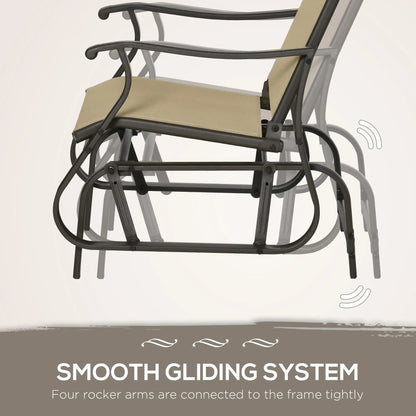 3PCs Gliding Rocking Chair, Bistro Tea Table Set, Grey Outdoor Gliders at Gallery Canada