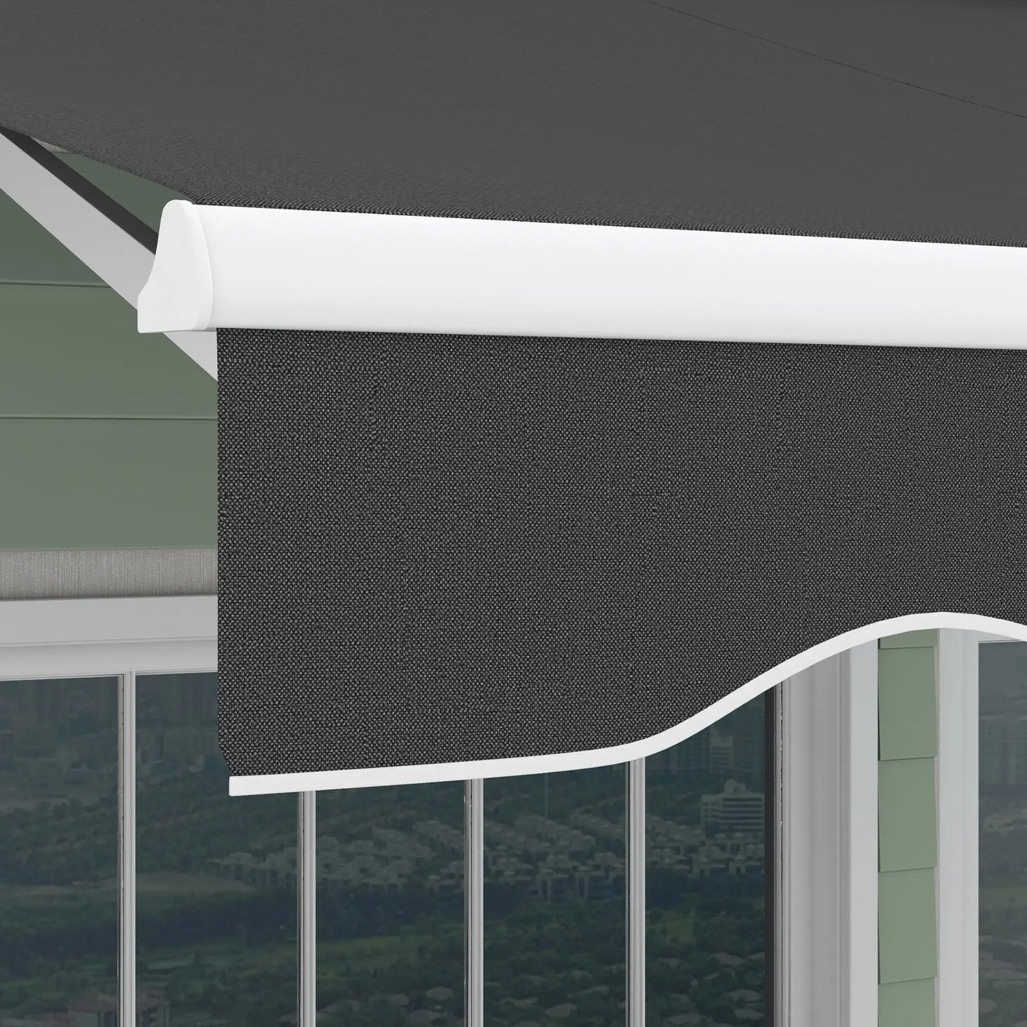 12'x10' Electric Retractable Awning, UV Protection, Grey Deck Awnings at Gallery Canada