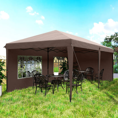 10' x 20' Pop Up Canopy Tent, Instant Shelter With Carrying Bag, Coffee Pop Up Canopies at Gallery Canada