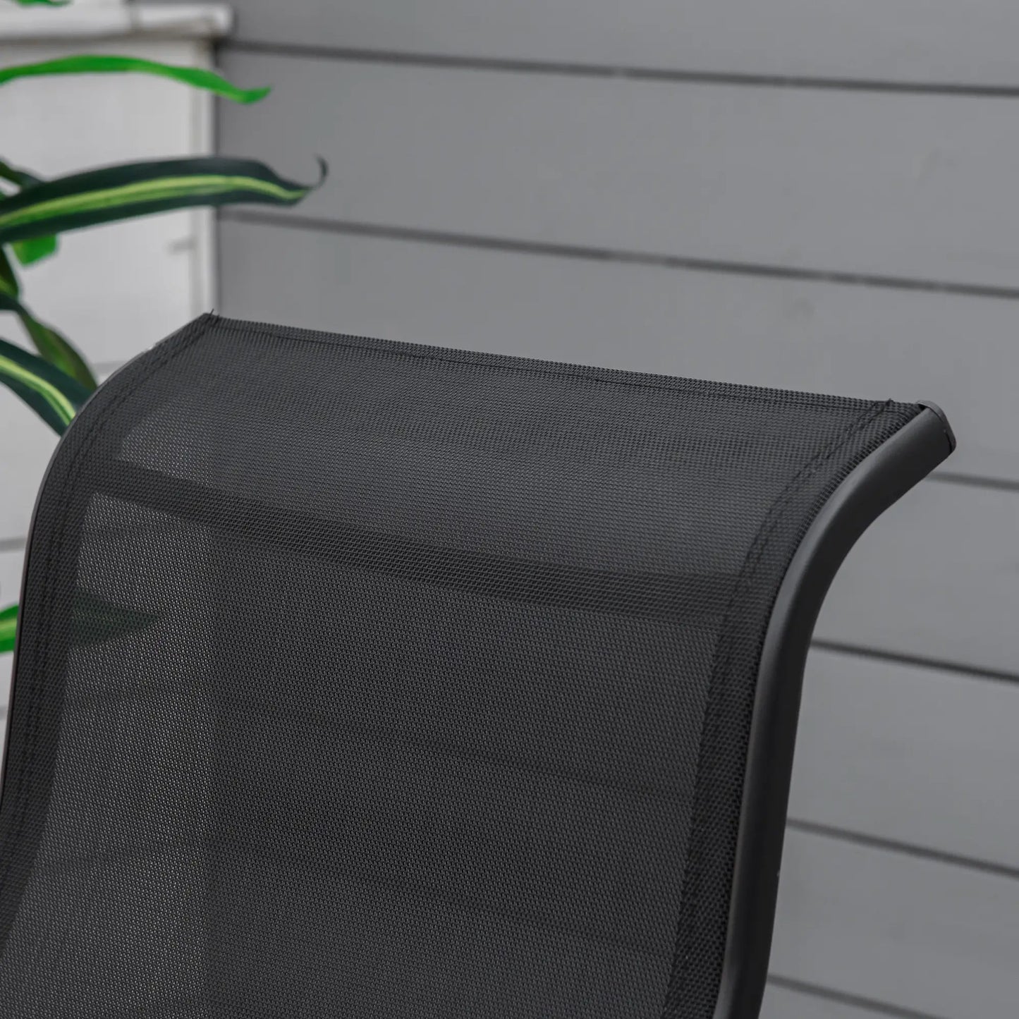Patio Glider with Breathable Mesh, Outdoor Rocking Chair, Black Outdoor Gliders at Gallery Canada