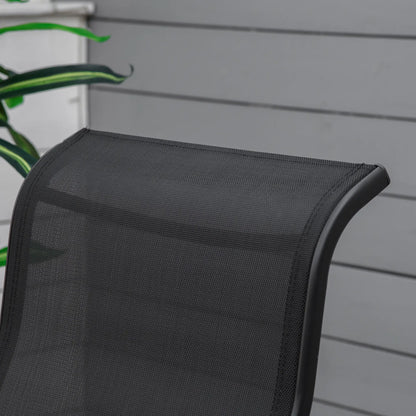 Patio Glider with Breathable Mesh, Outdoor Rocking Chair, Black Outdoor Gliders at Gallery Canada