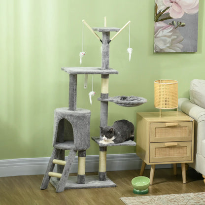 53 Cat Tree Tower, Kitten Activity Centre, Scratching Posts, Grey Cat Trees at Gallery Canada