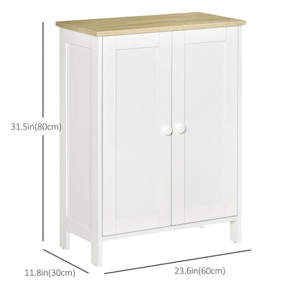 Storage Cabinet with Doors, 2 Adjustable Shelves, Living Room, Bathroom Storage Cabinets at Gallery Canada
