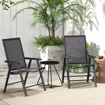 2-Piece Folding Chair Set, Patio Outdoor Furniture, Dark Grey Patio Chairs at Gallery Canada