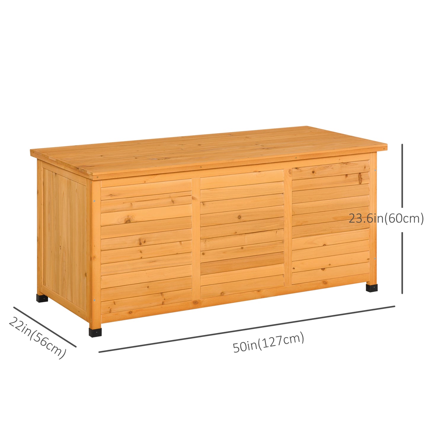 75 Gallon Wooden Storage Box, Patio Deck Bench, Garden Outdoor Container, Yellow Patio Storage Boxes at Gallery Canada