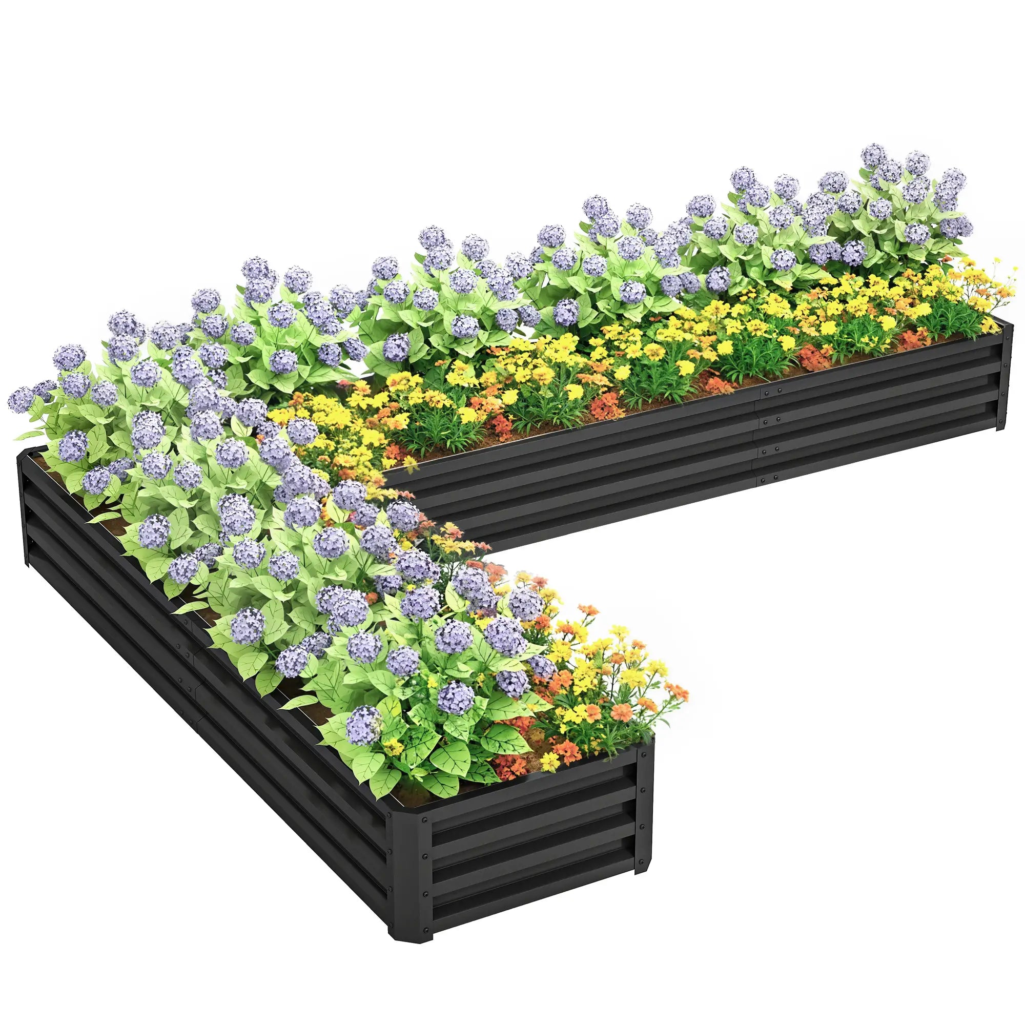 L-Shaped Raised Garden Bed, 82