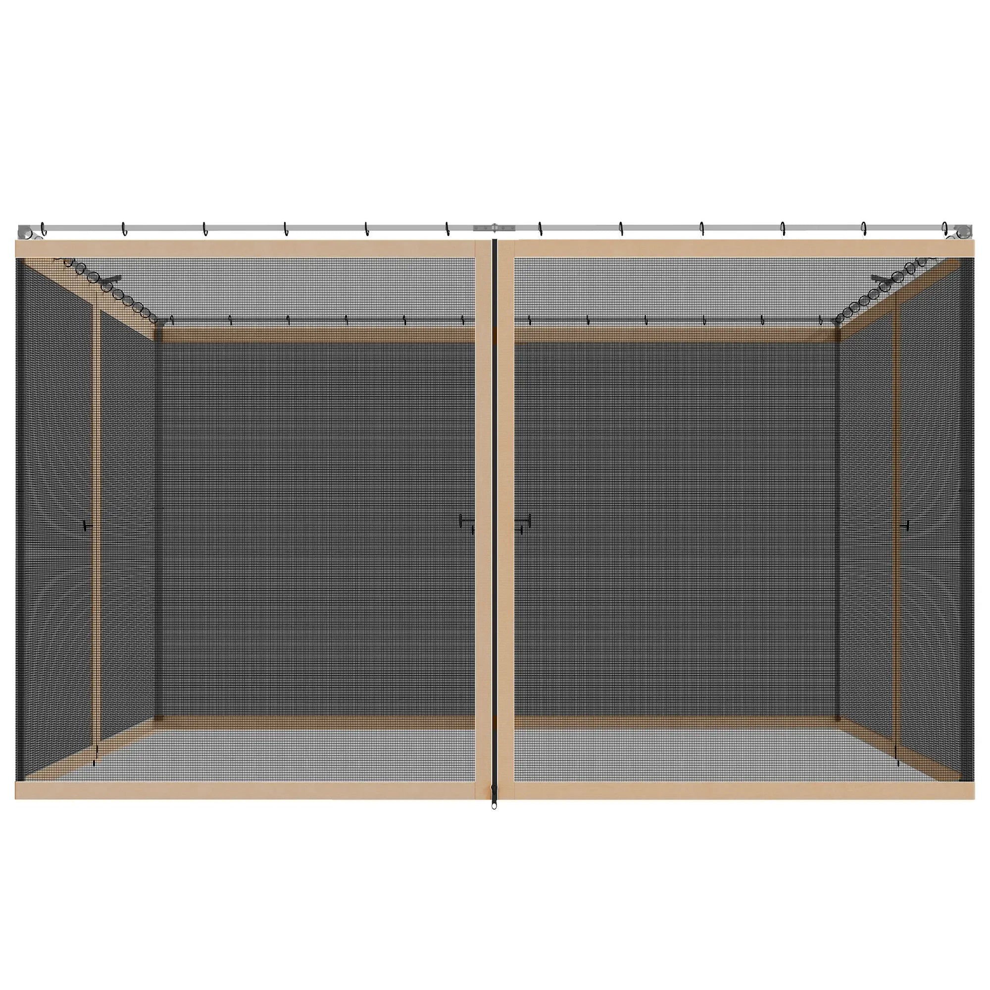 Mosquito Netting For Gazebo, 12' x 12', Beige, Black Gazebo Sidewalls at Gallery Canada