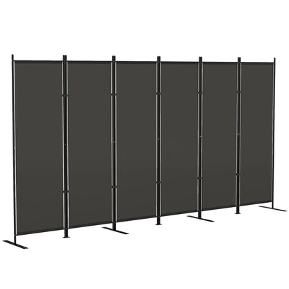 6 Ft Room Divider, Folding Privacy Screen, Charcoal Grey Room Dividers at Gallery Canada