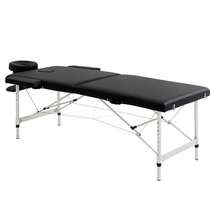 83 Foldable Massage Table, Salon SPA Facial Couch, Tattoo Bed, Black Portable Massage Tables Black at Gallery Canada