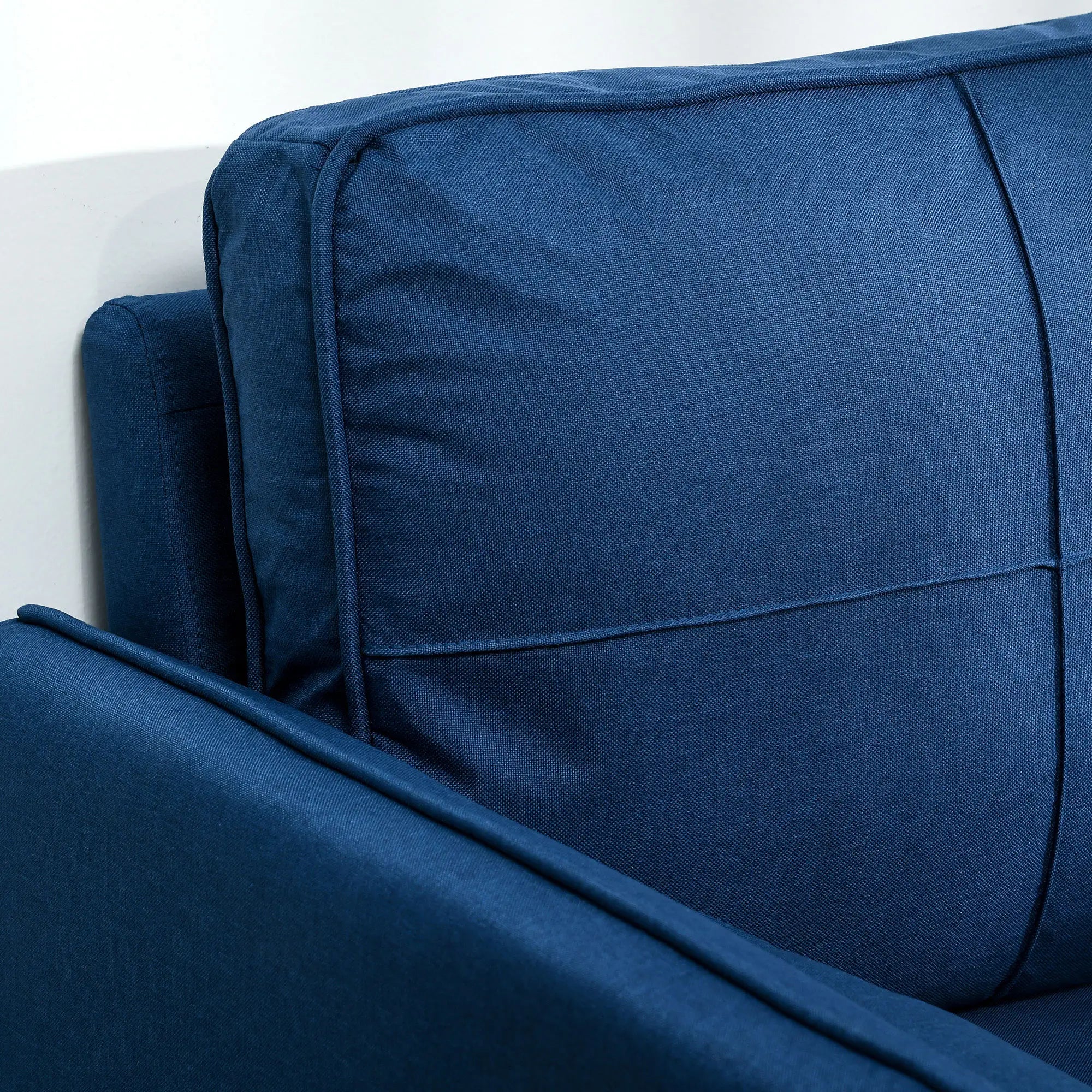 56 Upholstered Loveseat Sofa, 2 Seater with Back Cushions, Blue 2-Seater Sofas at Gallery Canada