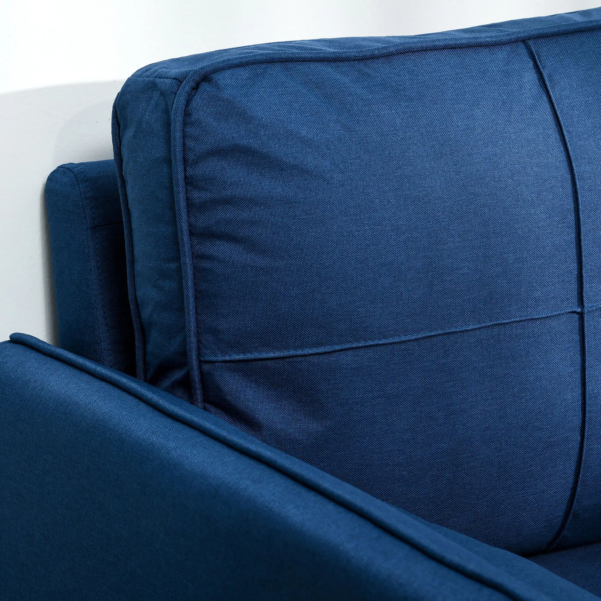 56 Upholstered Loveseat Sofa, 2 Seater with Back Cushions, Blue 2-Seater Sofas at Gallery Canada