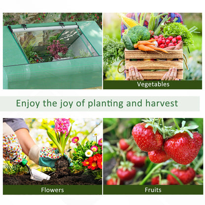 71" x 55" x 32" Mini Greenhouse, Portable Hot House for Plants, 2 Large Windows, Ground Nails, Green Mini Greenhouses at Gallery Canada