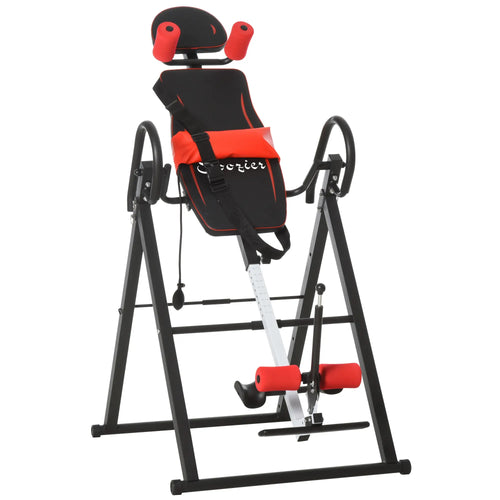Adjustable Folding Inversion Table, 20°/40°/60°, Safety Belt, Waist Pad