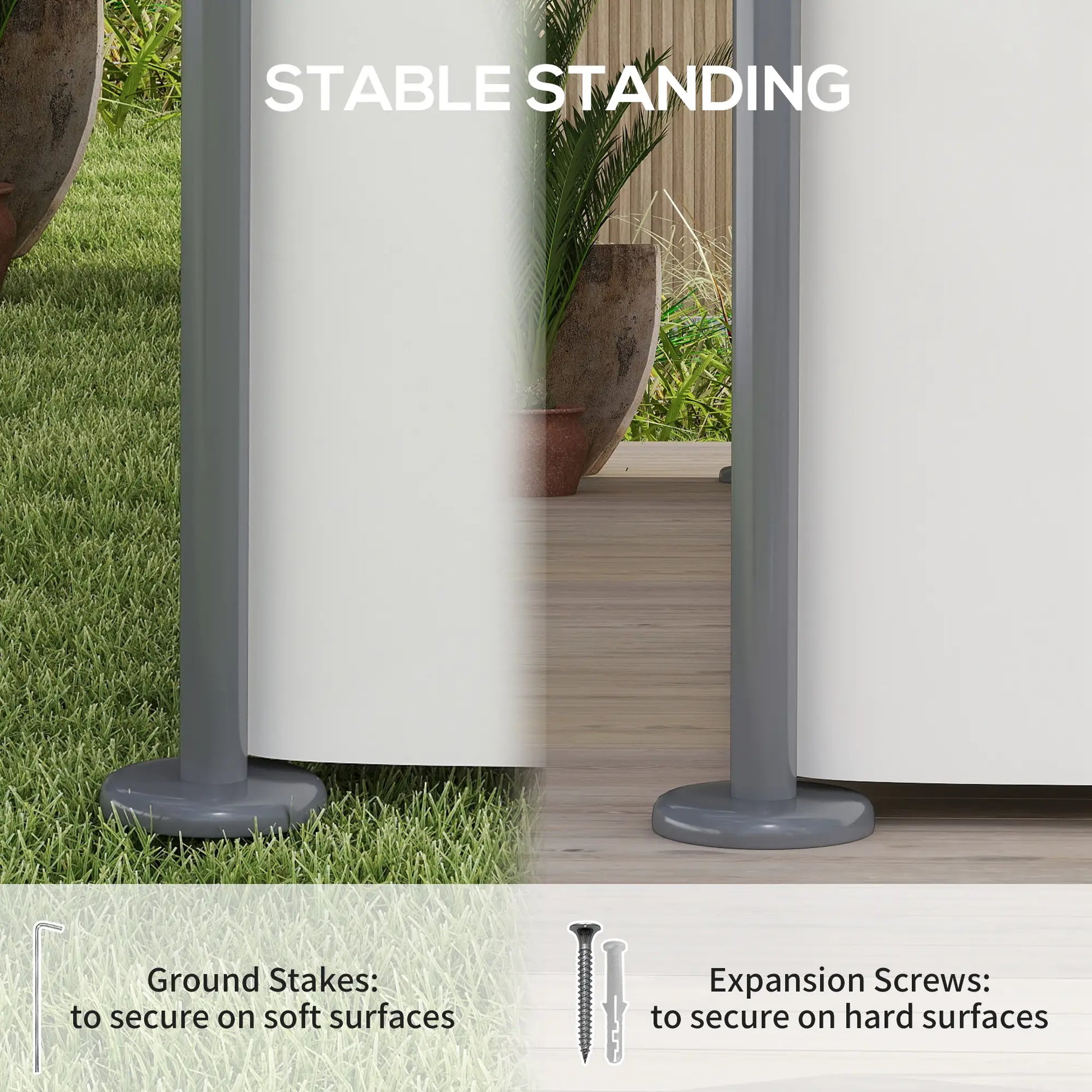 10' x 13' Double Roof Patio Gazebo, Outdoor with Curtains, Cream White Gazebos at Gallery Canada