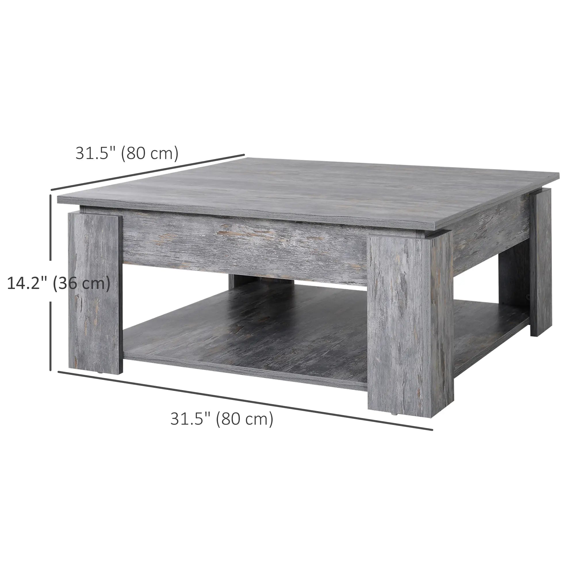 Modern Coffee Table with Storage, Square, Living Room, Grey Coffee Tables at Gallery Canada
