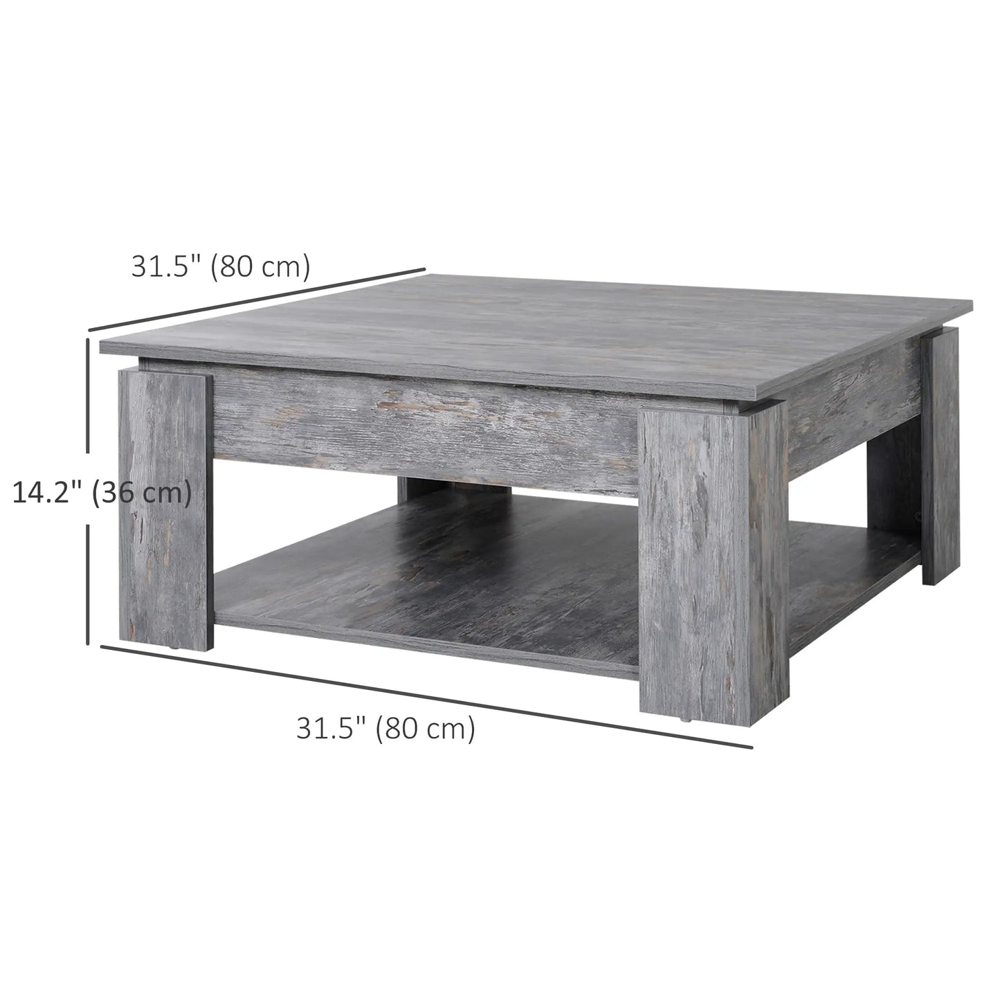Modern Coffee Table with Storage, Square, Living Room, Grey Coffee Tables at Gallery Canada