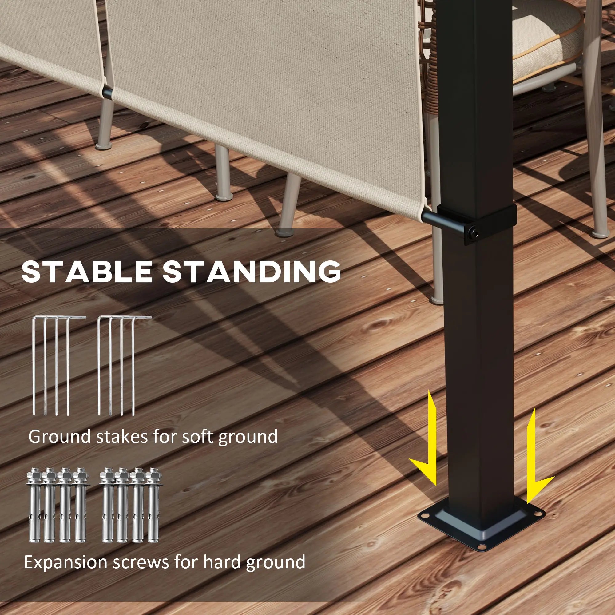 10' x 10' Metal Pergola, Retractable Canopy, Garden, Patio, Backyard Pergolas at Gallery Canada