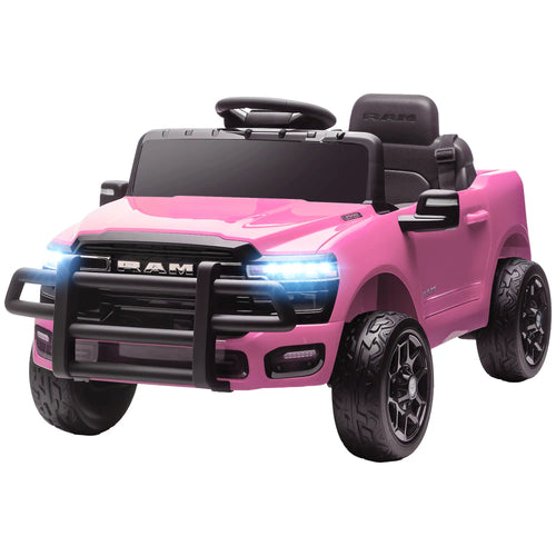 12V Ride On Car, Dodge RAM 3500, Remote Control, Pink