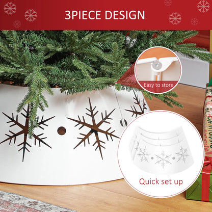 26" Christmas Tree Base Cover, Hollow Snowflake Patterns, White Christmas Trees at Gallery Canada