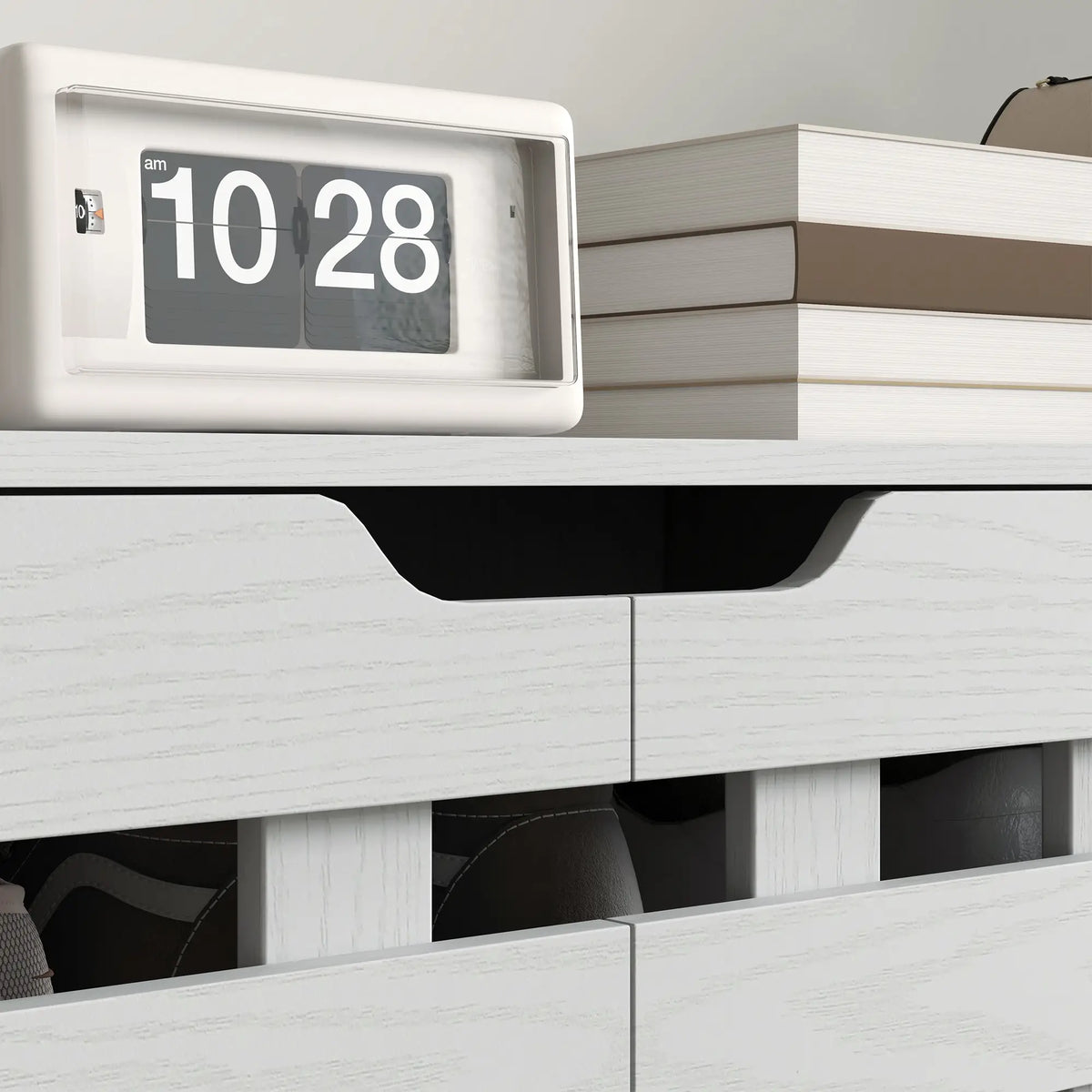 21 Pair Shoe Cabinet, 5-Tier Double Door Cupboard, White Shoe Storage Cabinets & Racks at Gallery Canada