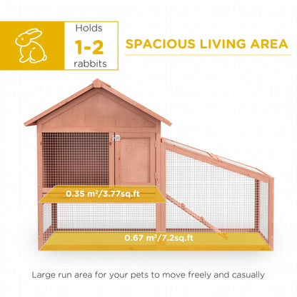 2 Tier Rabbit Hutch, Bunny House Guinea Pig Cage, Removable Tray, Ramp, Asphalt Roof Rabbit Hutch at Gallery Canada