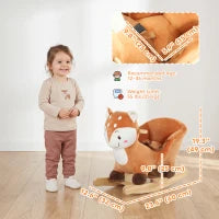 Deer Rocking Horse for Toddlers 1-3 Years, Brown