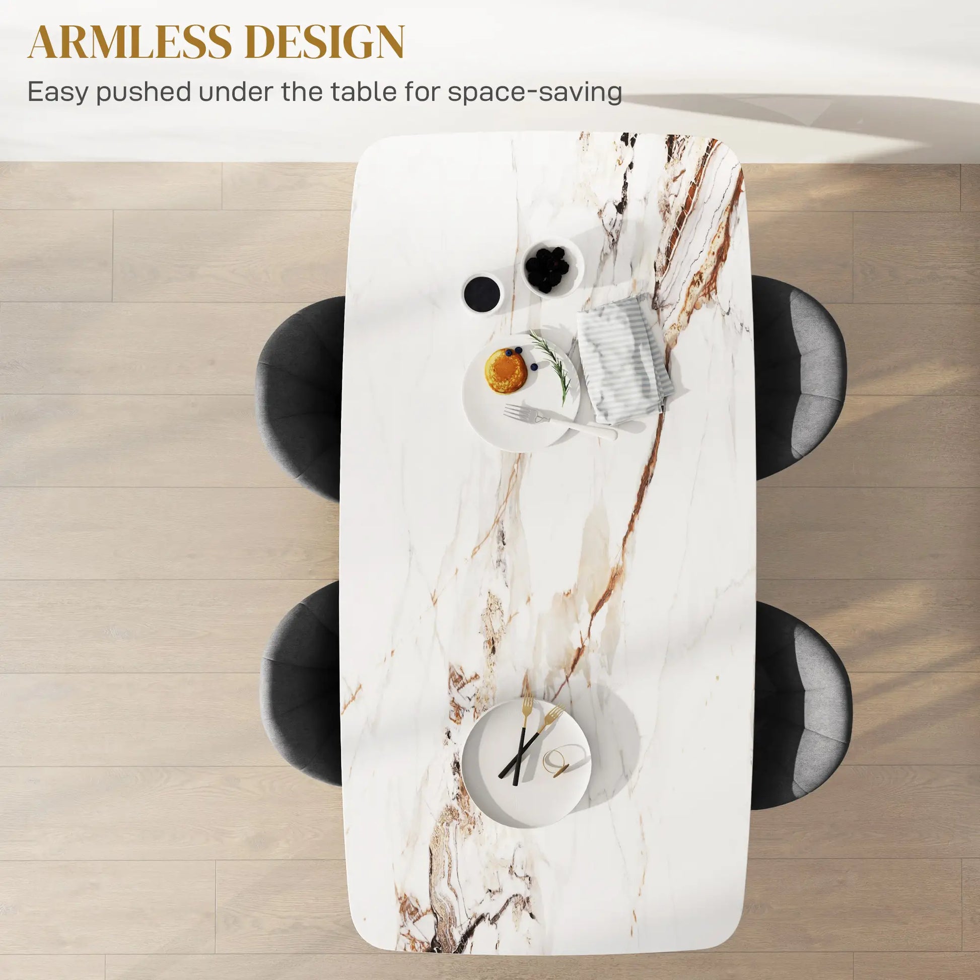 Modern Dining Chairs Set of 4, Upholstered, Metal Legs, Dark Grey Dining Chairs at Gallery Canada