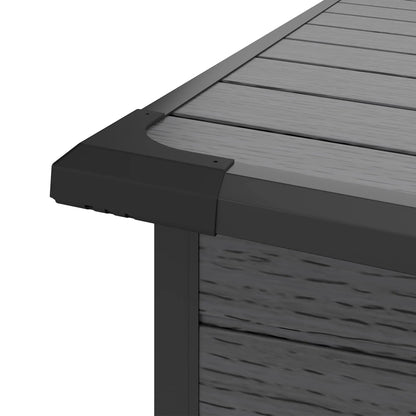Abri de rangement extérieur 6' x 6', abri de jardin en plastique, gris foncé, gris foncé