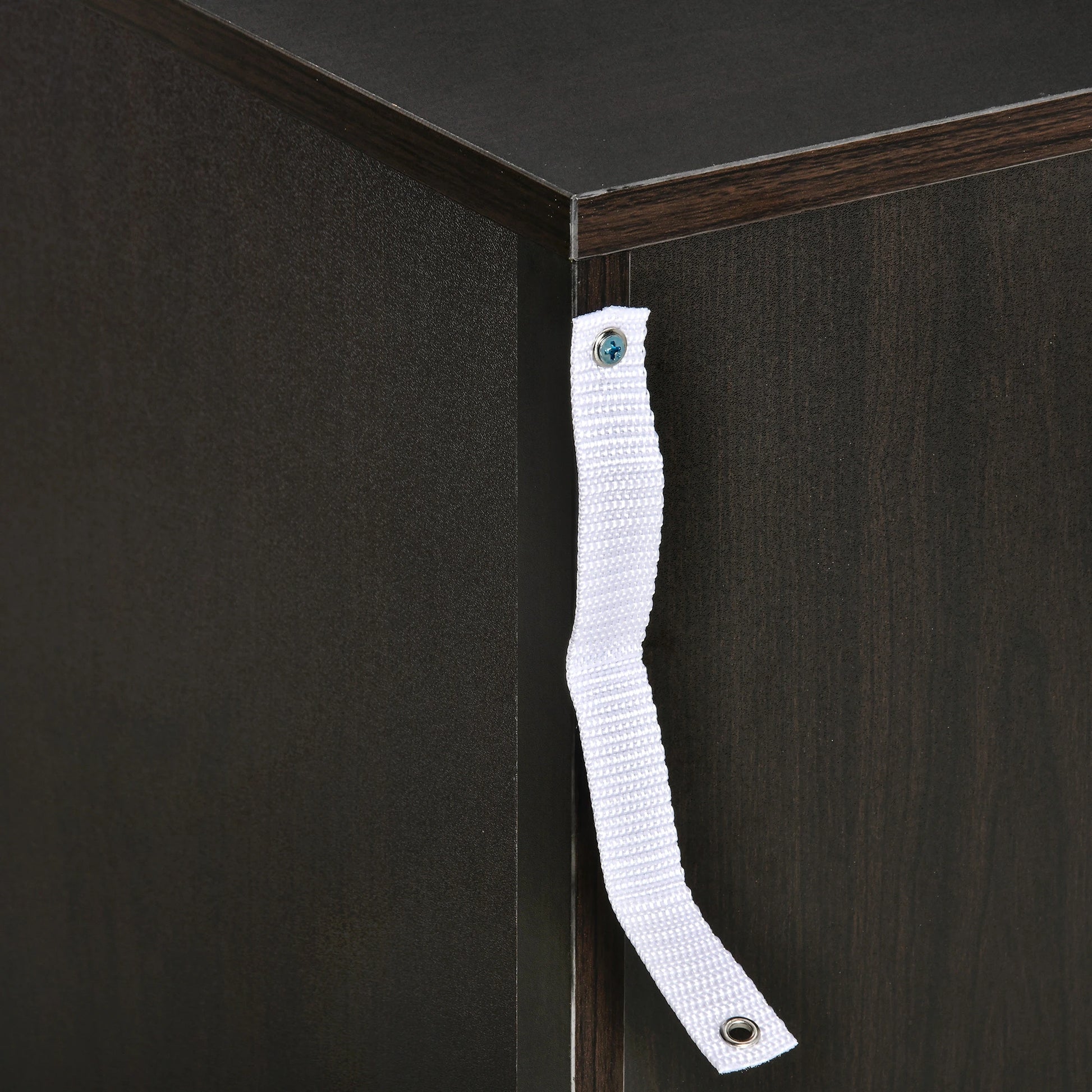 Modern Wood Nightstand, 3 Drawers, Anti-Tipping Design, Set of 2, Dark Brown Bedside Tables at Gallery Canada