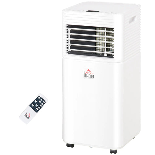 8000 BTU Portable Air Conditioner, Fan, Dehumidifier, Remote, 24H Timer, White