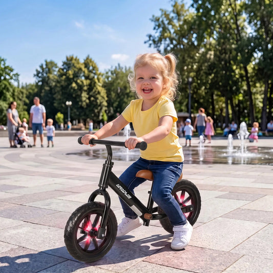 Balance Bike, Adjustable Seat and Handlebar, 2-5 Years Old, Black Riding & Rocking Toys Black at Gallery Canada